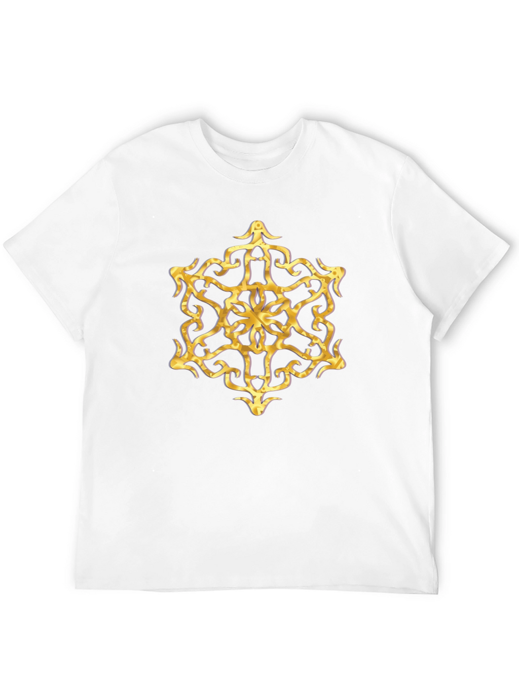 Golden Mandala Graphic Tee - Stylish Mens Black T-Shirt
