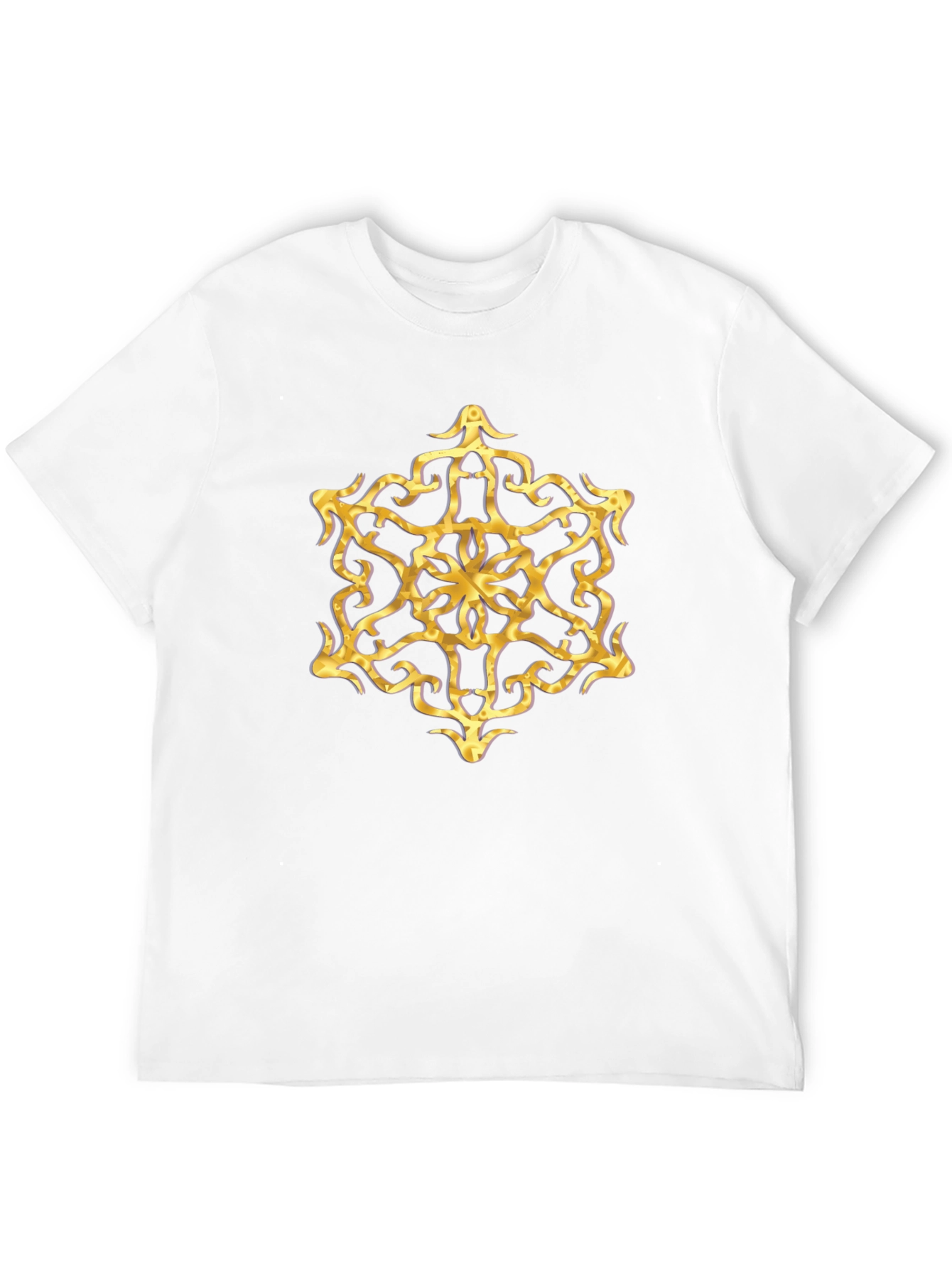 Golden Mandala Graphic Tee - Stylish Mens Black T-Shirt