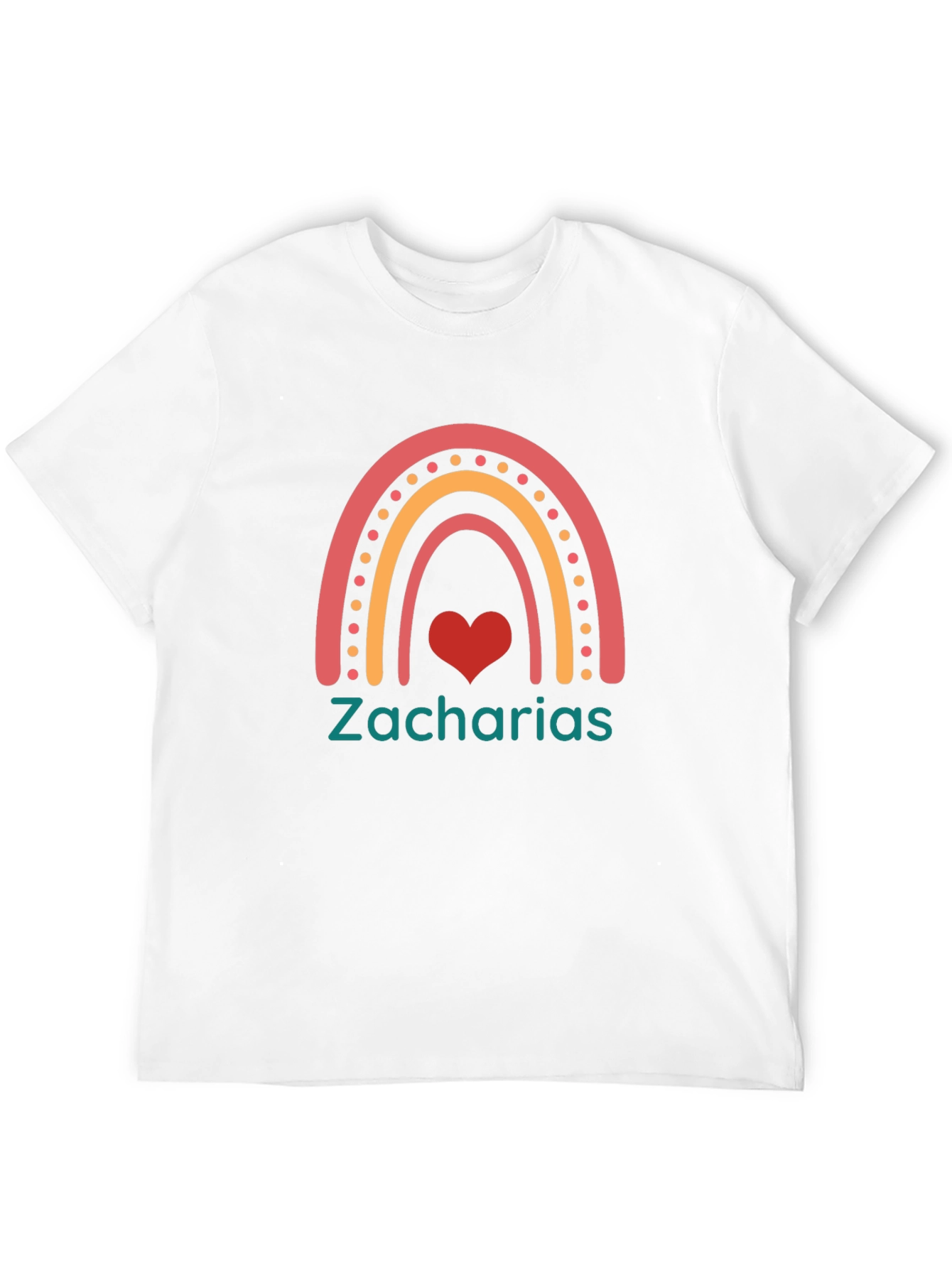 Zacharias Rainbow Heart T-Shirt - Black