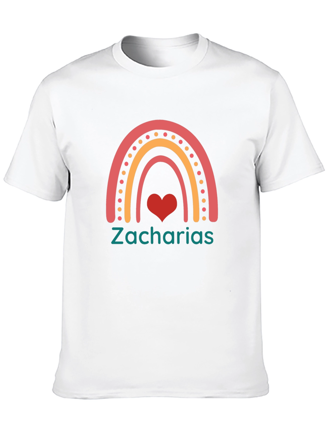 Zacharias Rainbow Heart T-Shirt - Black