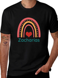 Zacharias Rainbow Heart T-Shirt - Black
