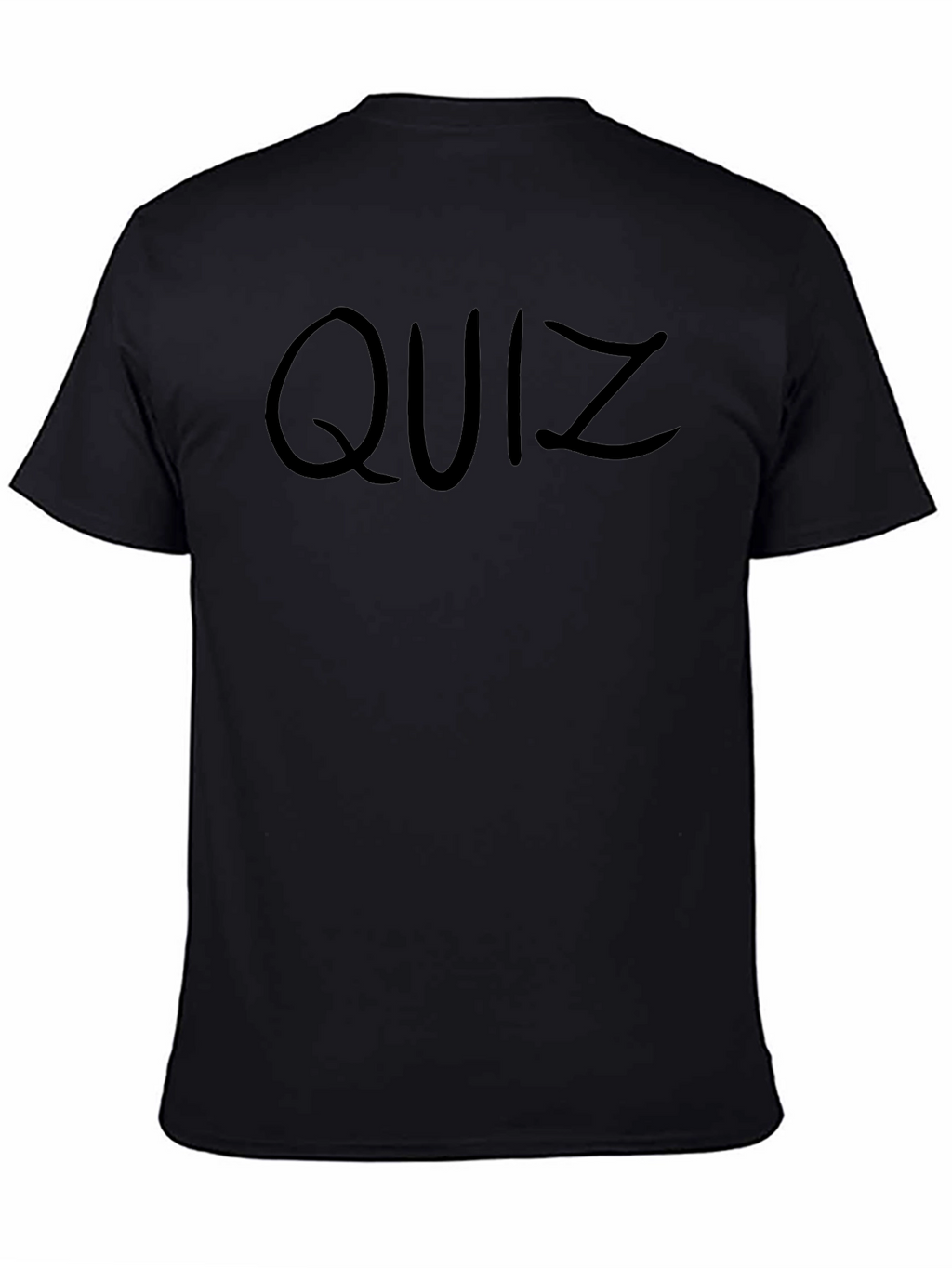 Quiz Graphic Tee - Black Cotton T-Shirt