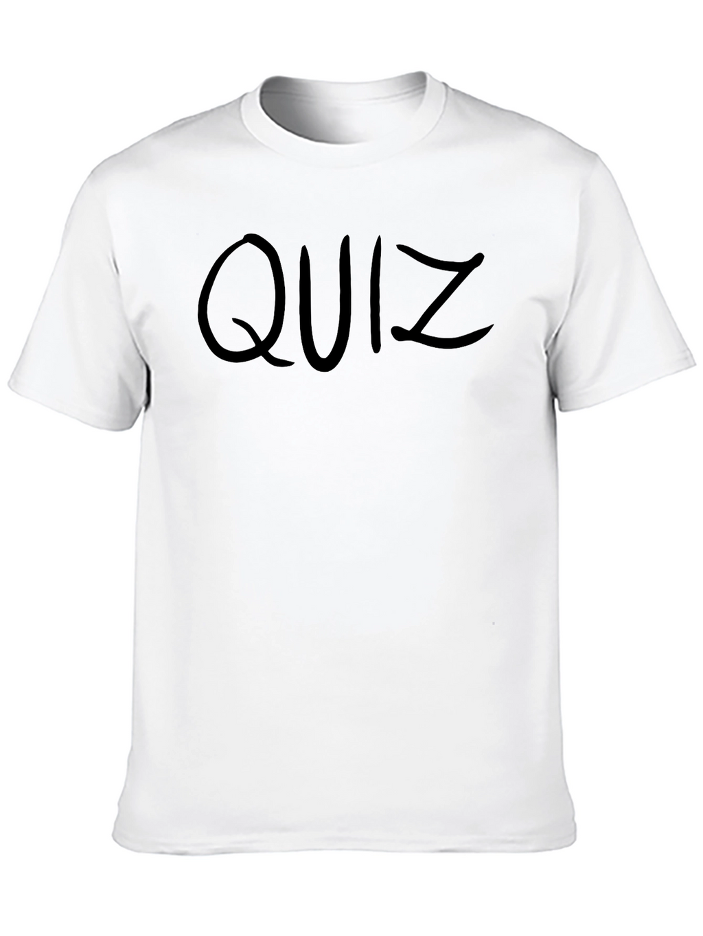 Quiz Graphic Tee - Black Cotton T-Shirt