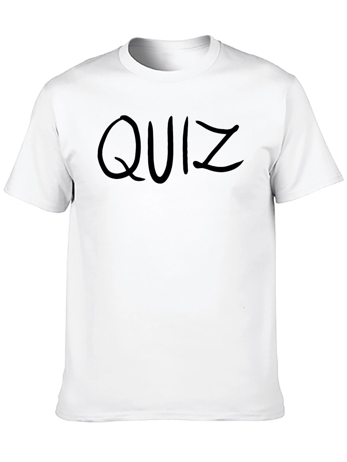 Quiz Graphic Tee - Black Cotton T-Shirt