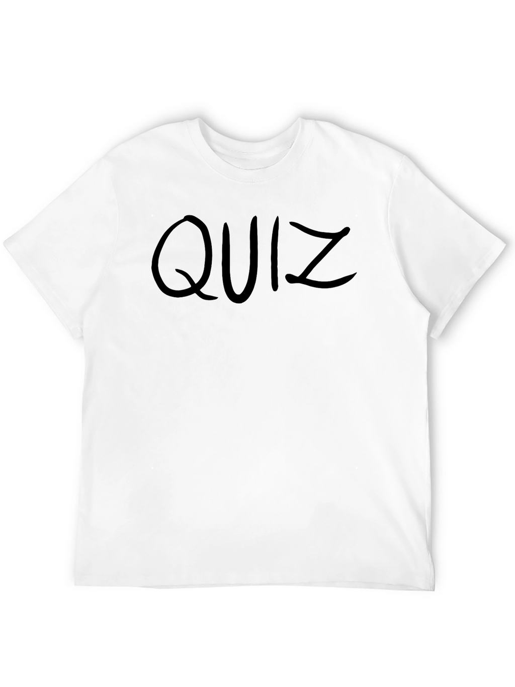 Quiz Graphic Tee - Black Cotton T-Shirt