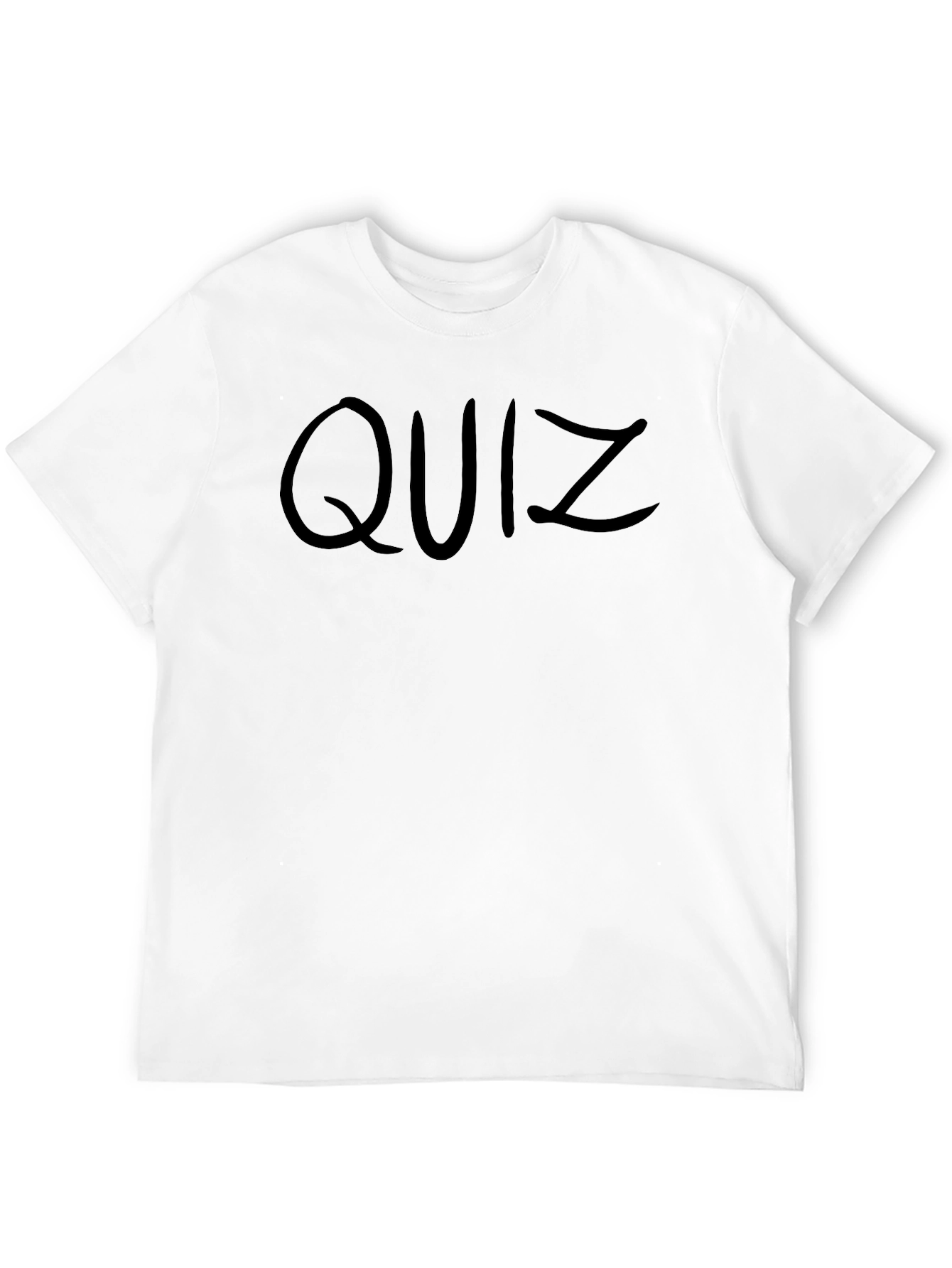 Quiz Graphic Tee - Black Cotton T-Shirt