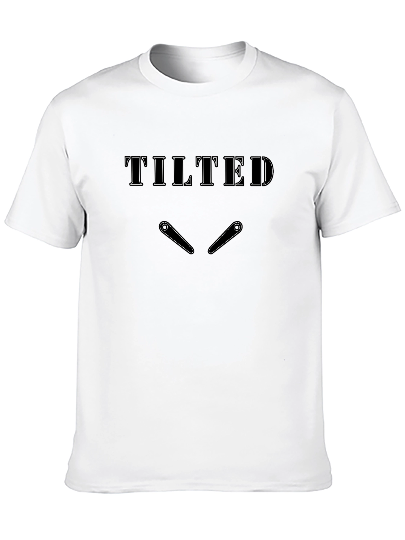 Tilted Pinball Graphic T-Shirt - Black