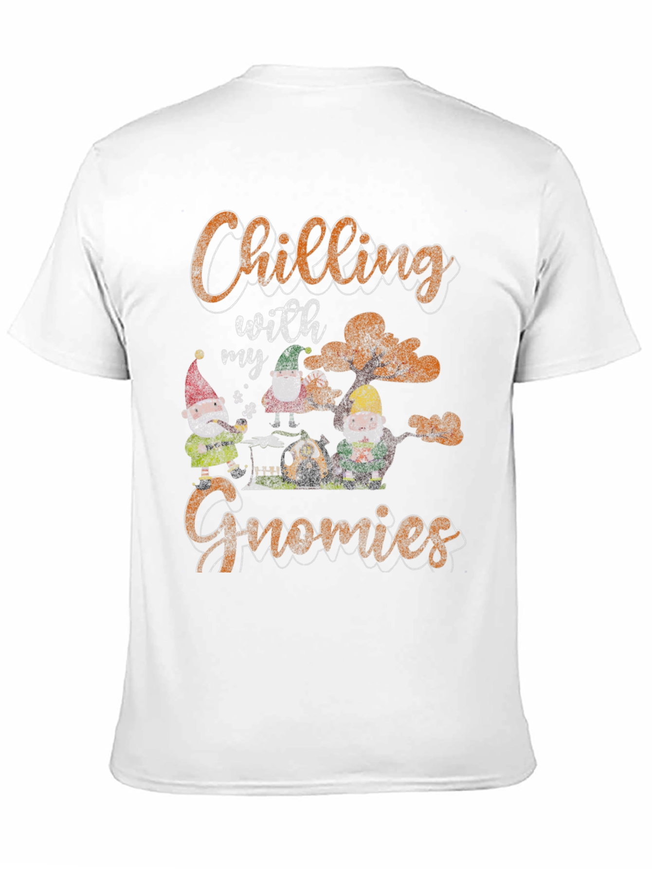 Chilling with my Gnomies Black T-Shirt