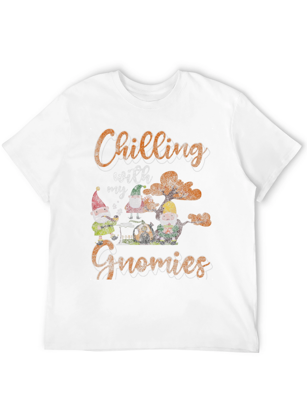 Chilling with my Gnomies Black T-Shirt
