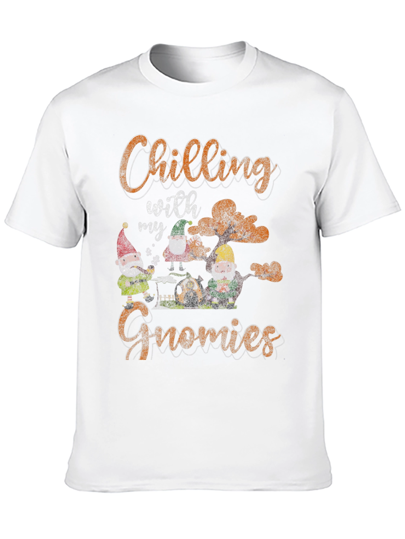 Chilling with my Gnomies Black T-Shirt