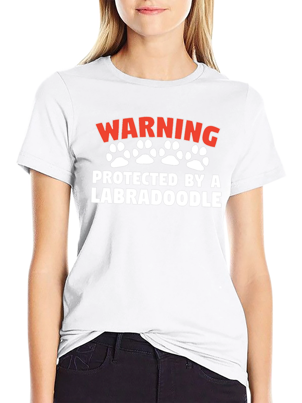 Warning Protected by a Labradoodle T-Shirt