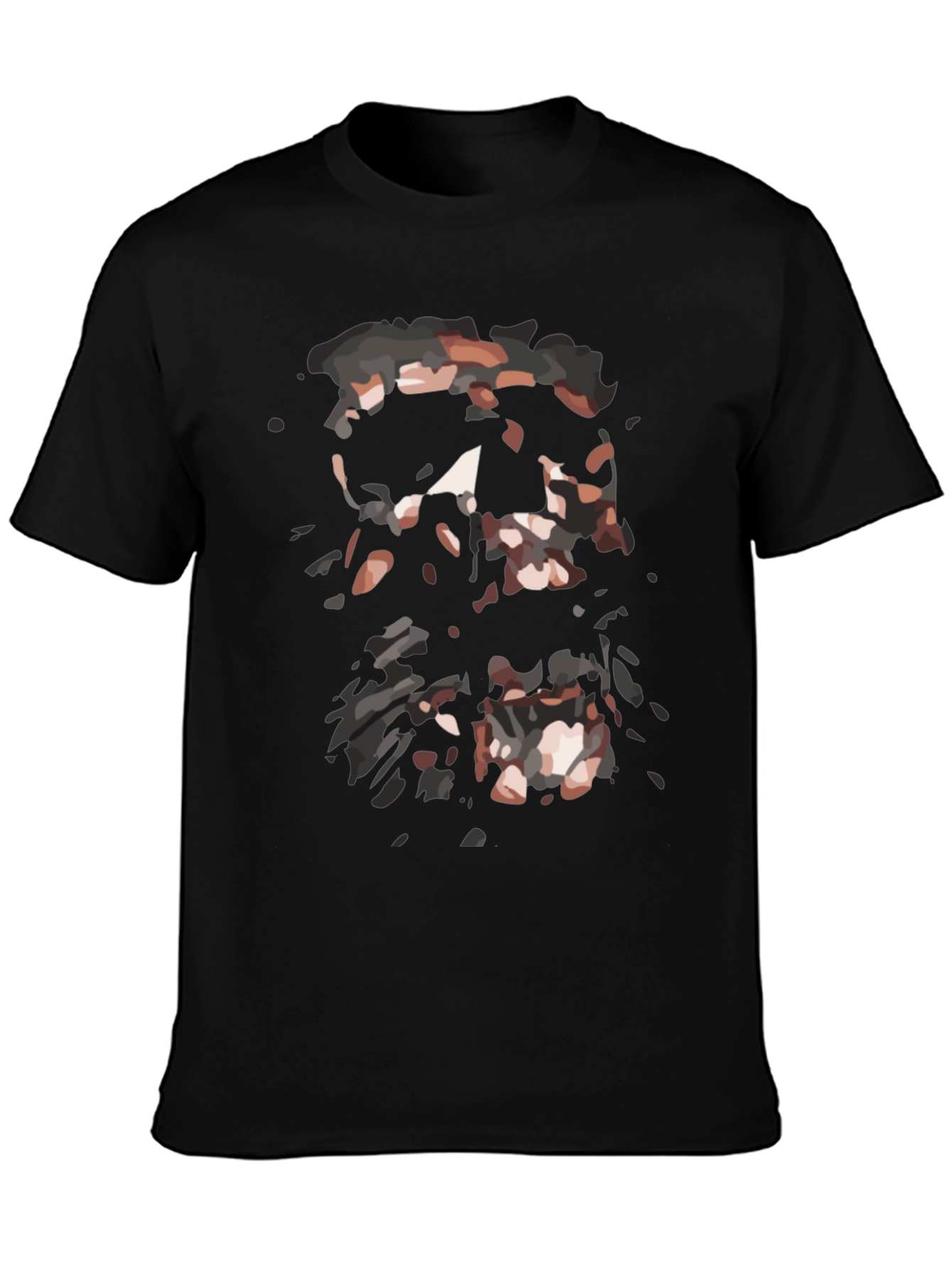 Abstract Graphic Print Black T-Shirt for Men