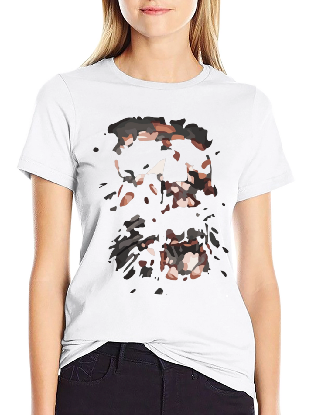 Abstract Graphic Print Black T-Shirt for Men