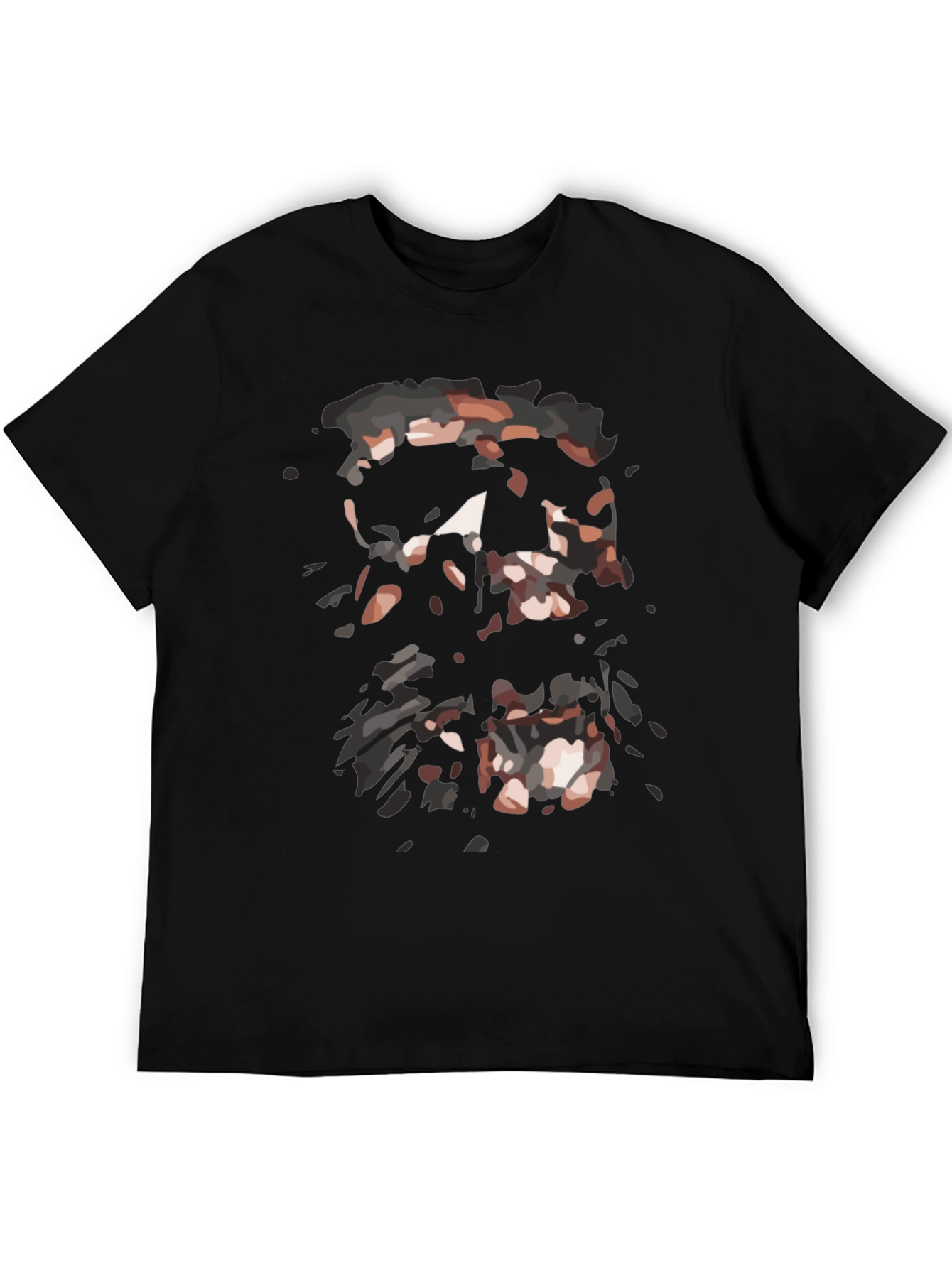Abstract Graphic Print Black T-Shirt for Men