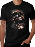 Abstract Graphic Print Black T-Shirt for Men