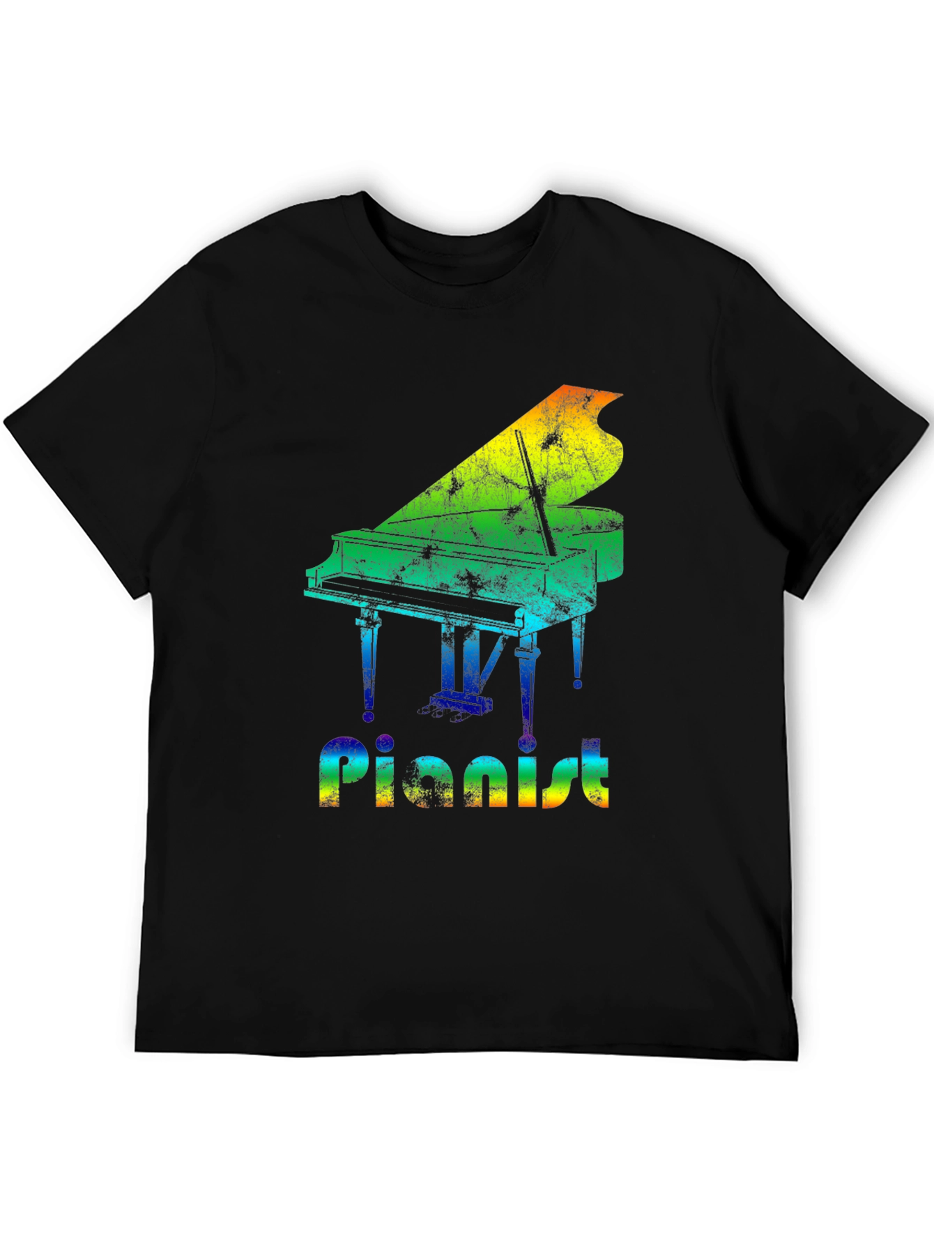 Rainbow Pianist T-Shirt - Colorful Music Lover Tee
