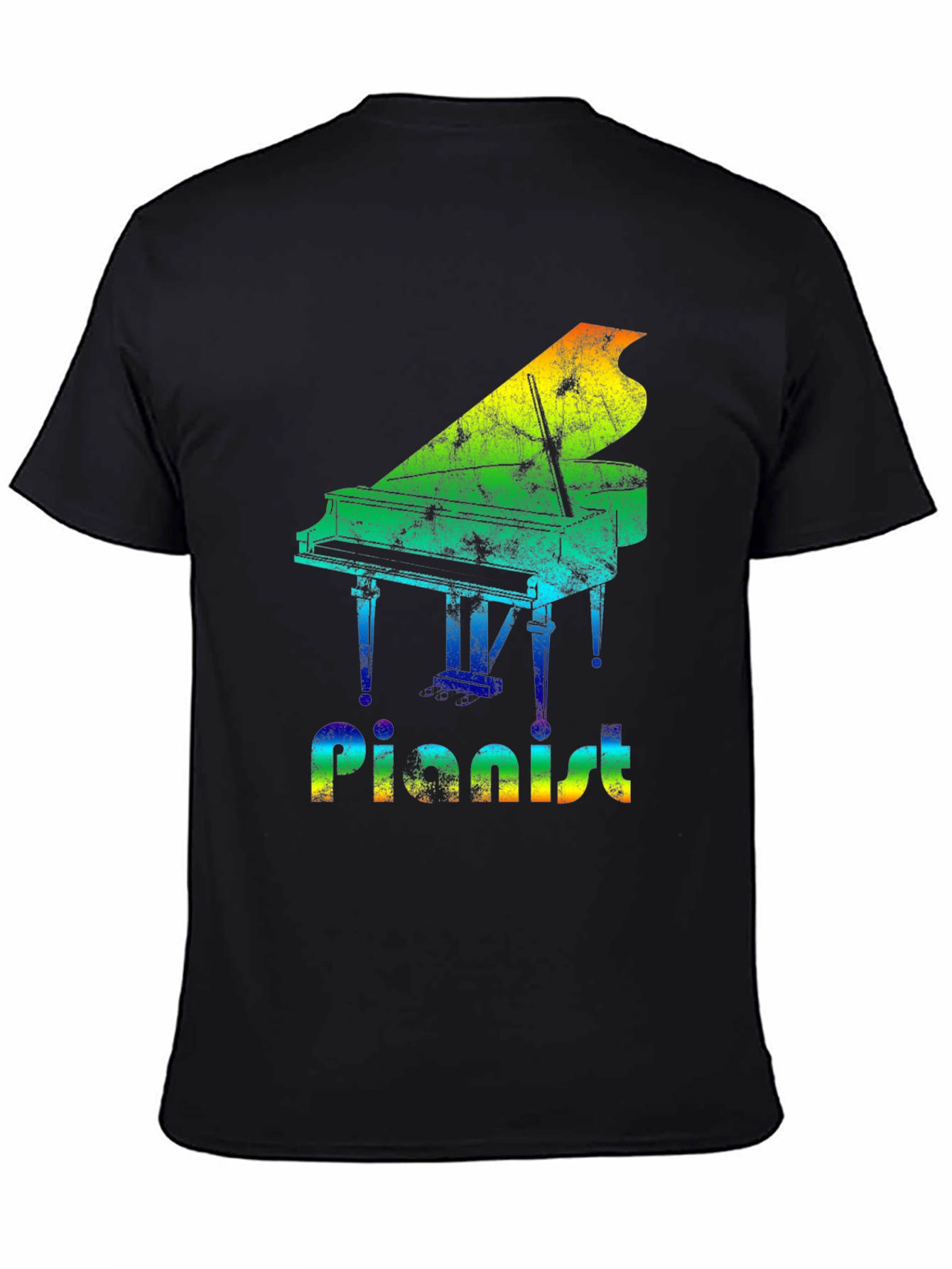 Rainbow Pianist T-Shirt - Colorful Music Lover Tee
