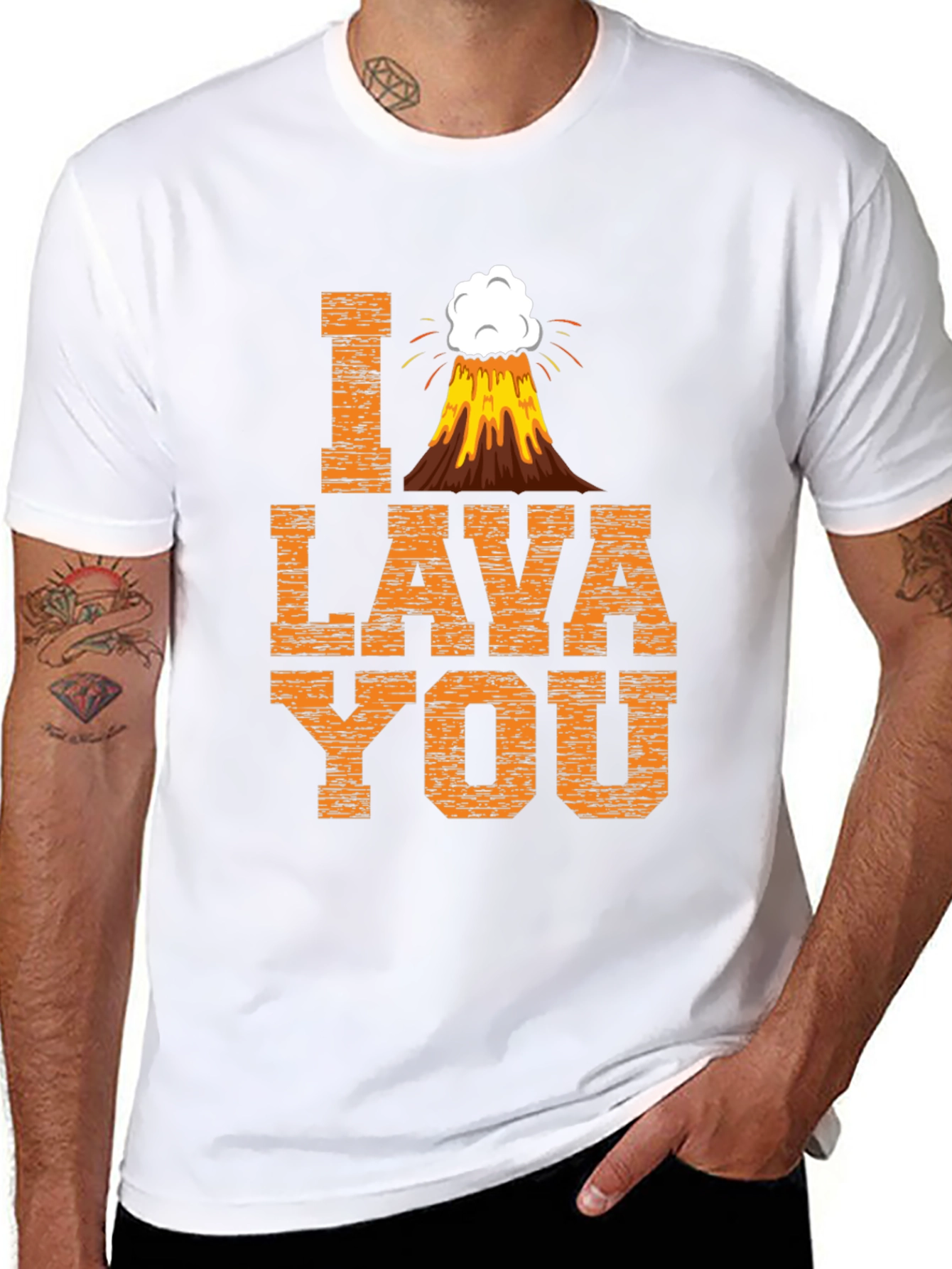 I Lava You Graphic T-Shirt - Funny Volcano Design