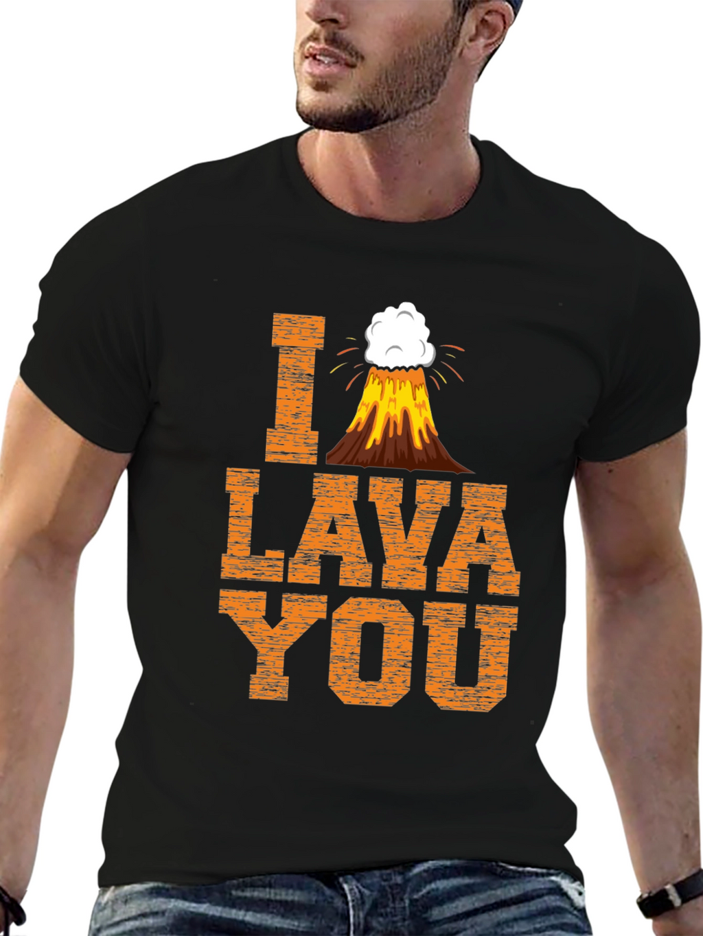 I Lava You Graphic T-Shirt - Funny Volcano Design