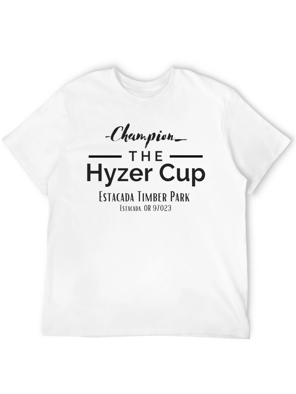 Hyzer Cup Champion Black T-Shirt