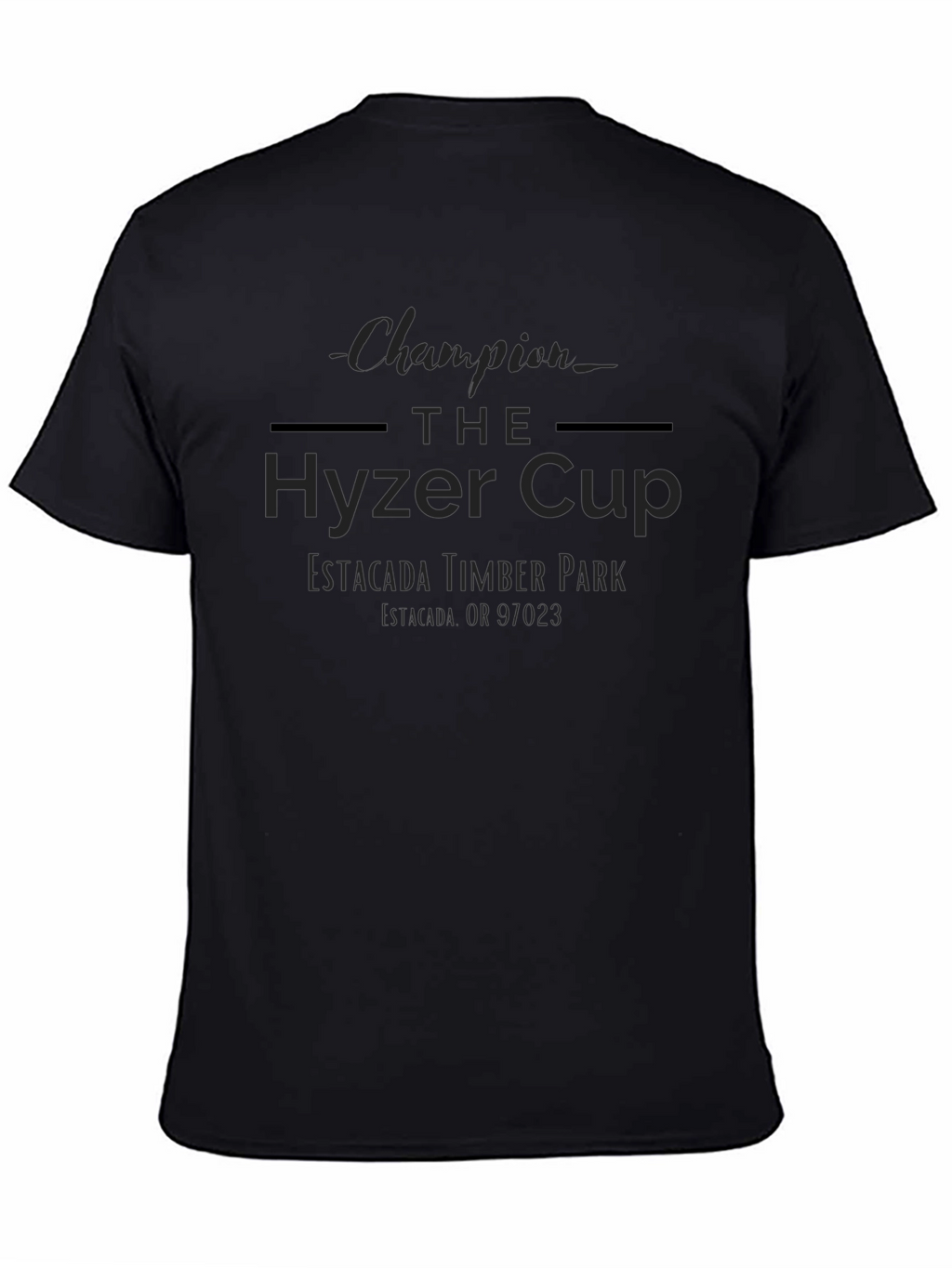 Hyzer Cup Champion Black T-Shirt