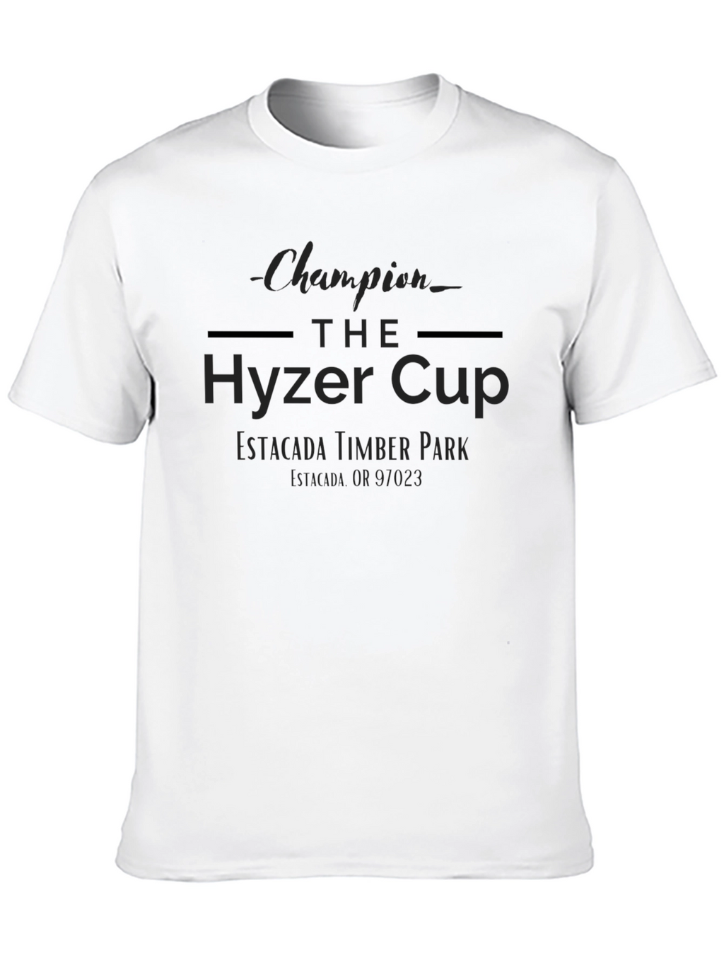 Hyzer Cup Champion Black T-Shirt