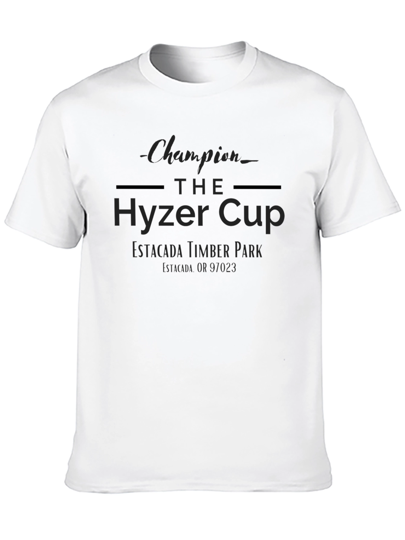 Hyzer Cup Champion Black T-Shirt