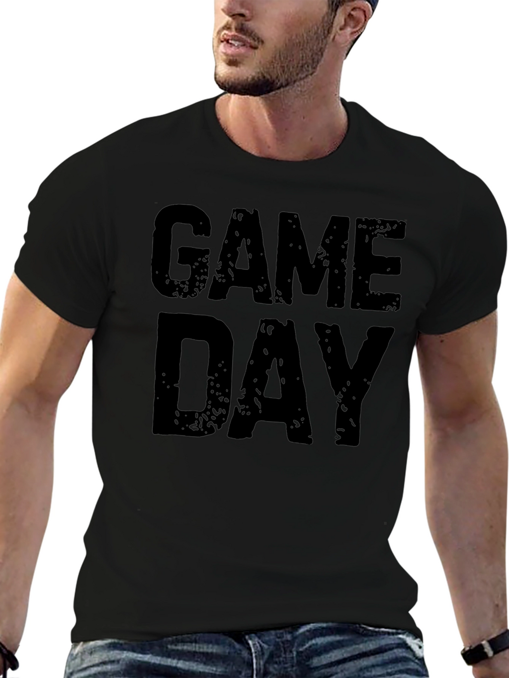 Game Day T-Shirt - Black Graphic Tee