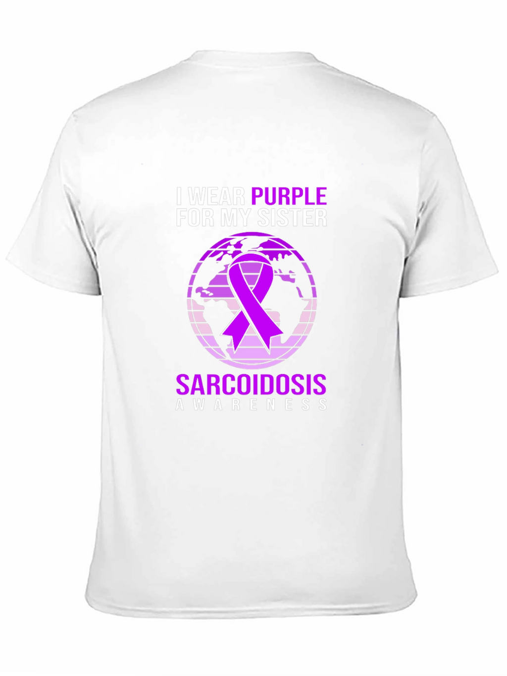 Sarcoidosis Awareness Purple Ribbon Graphic Tee
