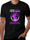 Sarcoidosis Awareness Purple Ribbon Graphic Tee