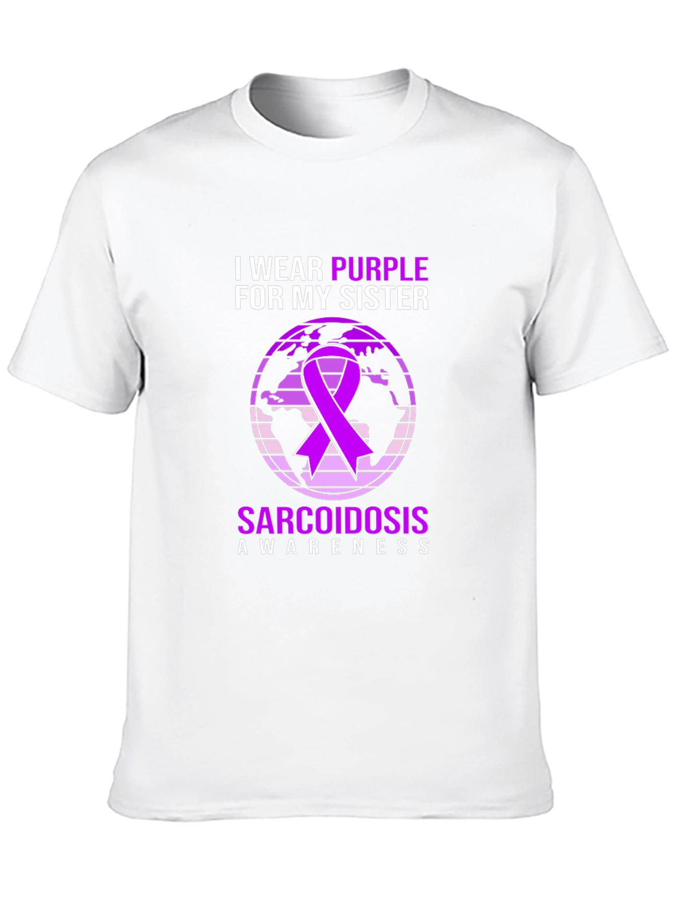Sarcoidosis Awareness Purple Ribbon Graphic Tee