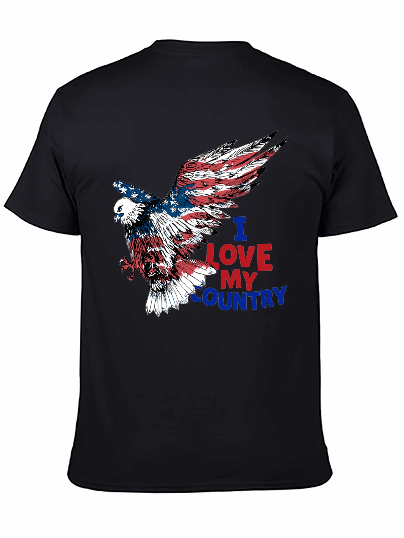 Patriotic Eagle T-Shirt: I Love My Country Graphic Tee
