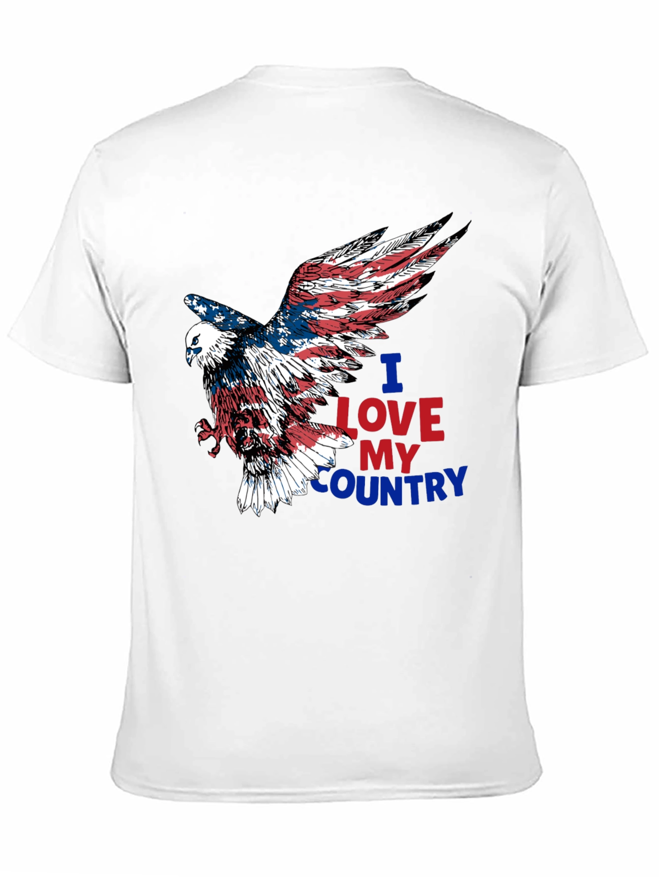 Patriotic Eagle T-Shirt: I Love My Country Graphic Tee