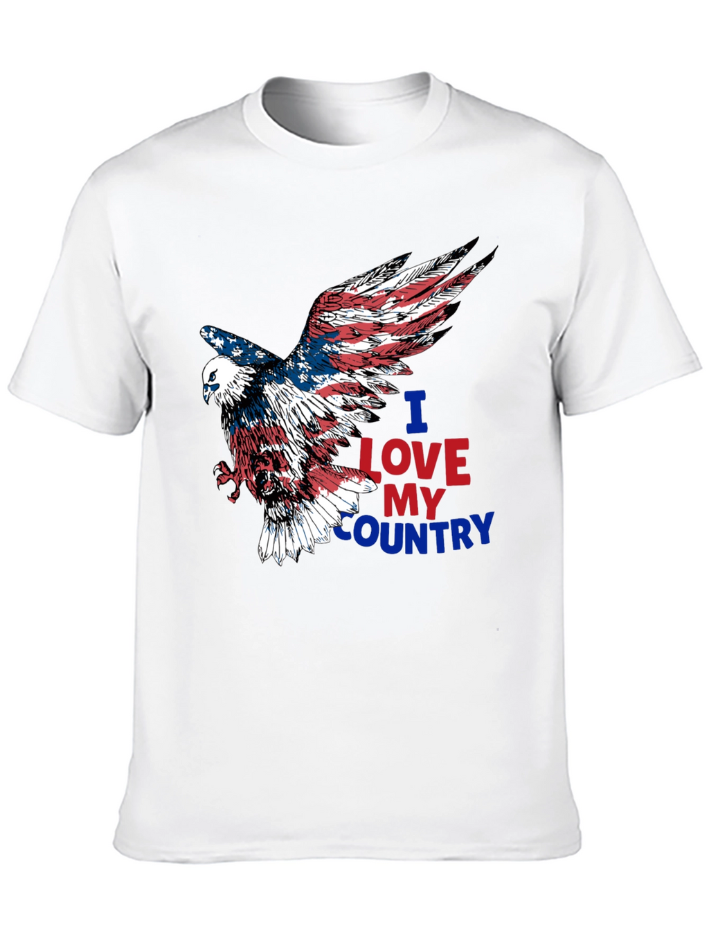 Patriotic Eagle T-Shirt: I Love My Country Graphic Tee