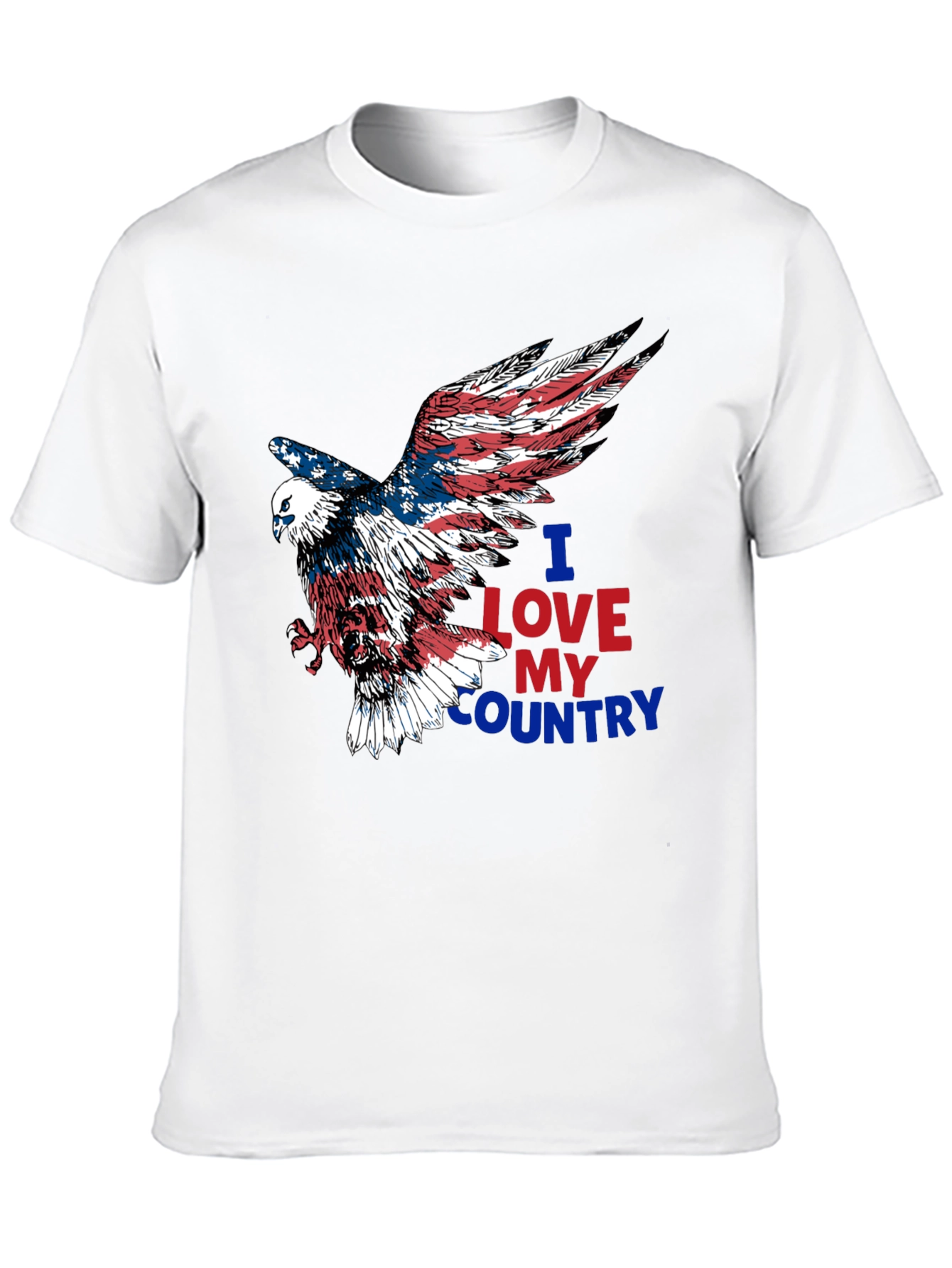 Patriotic Eagle T-Shirt: I Love My Country Graphic Tee