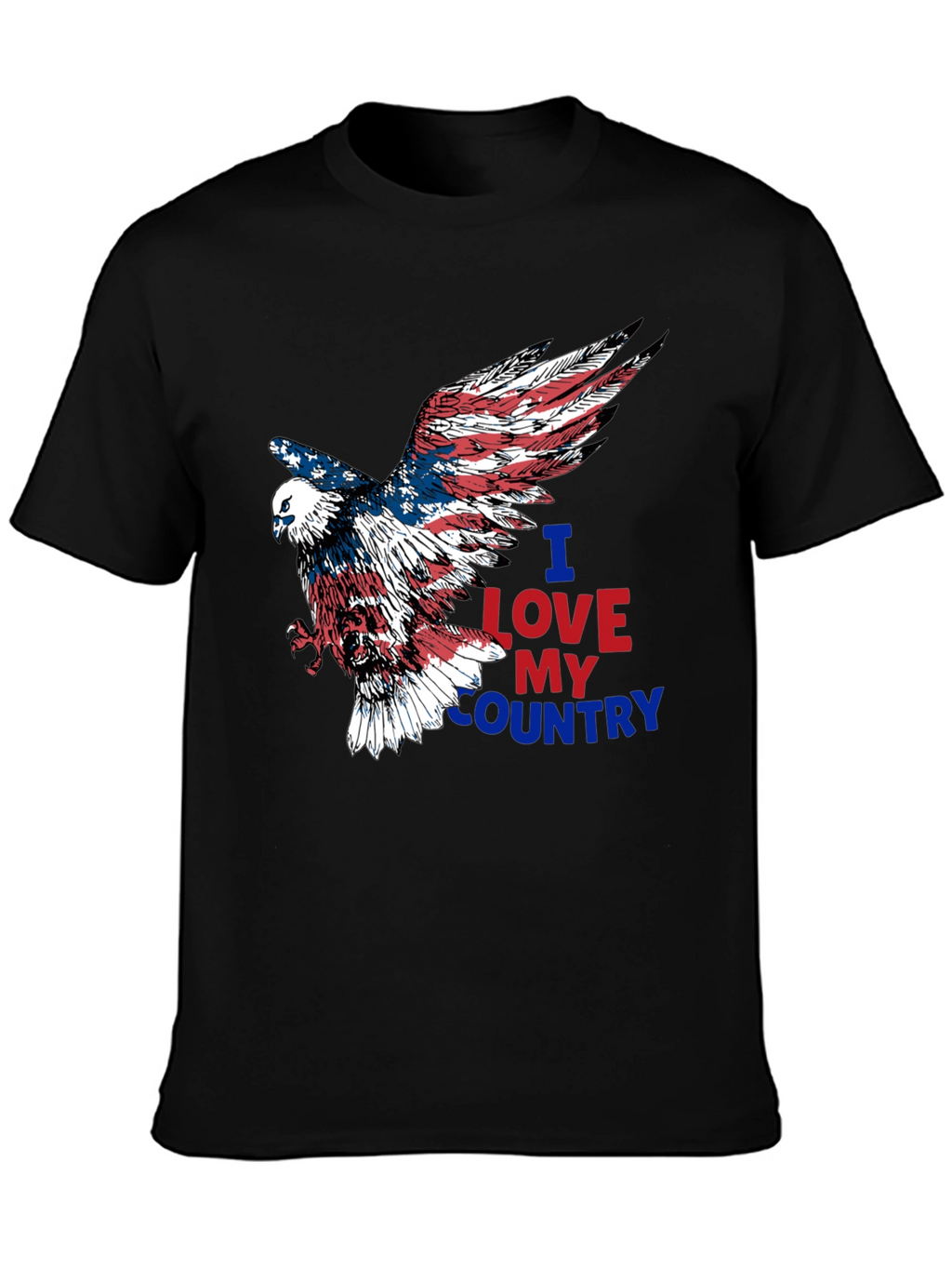 Patriotic Eagle T-Shirt: I Love My Country Graphic Tee