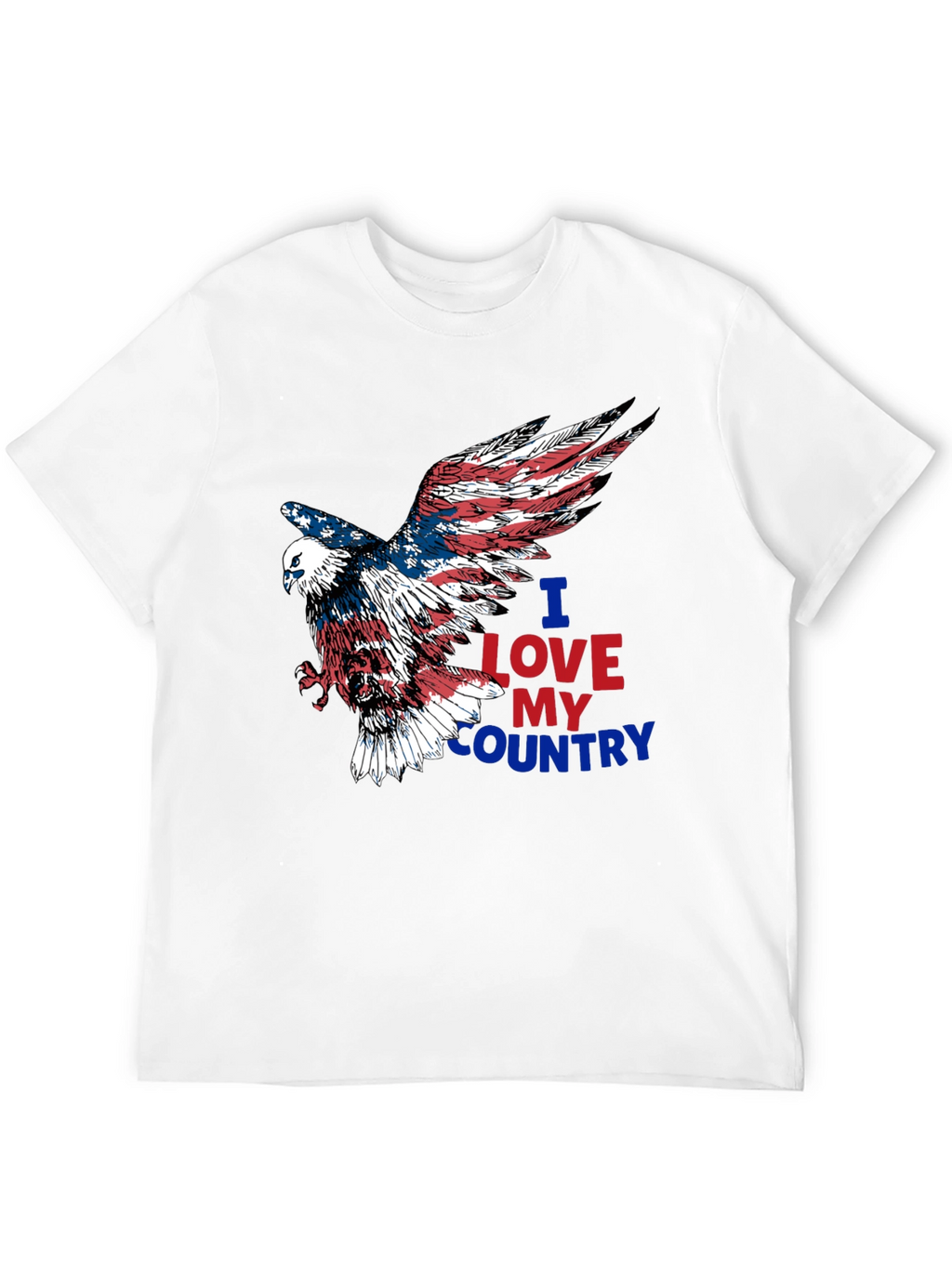 Patriotic Eagle T-Shirt: I Love My Country Graphic Tee