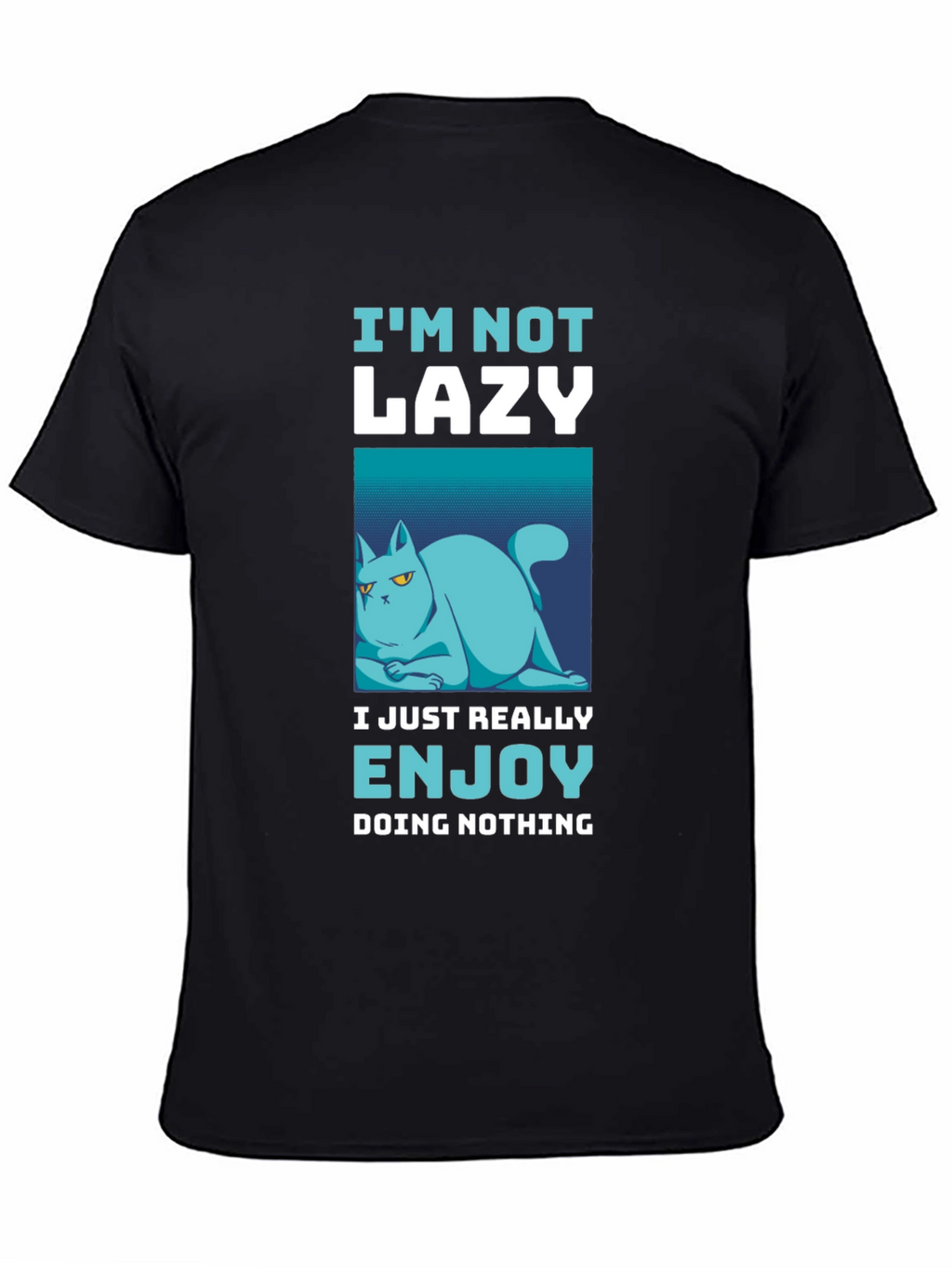 Funny Lazy Cat Graphic T-Shirt