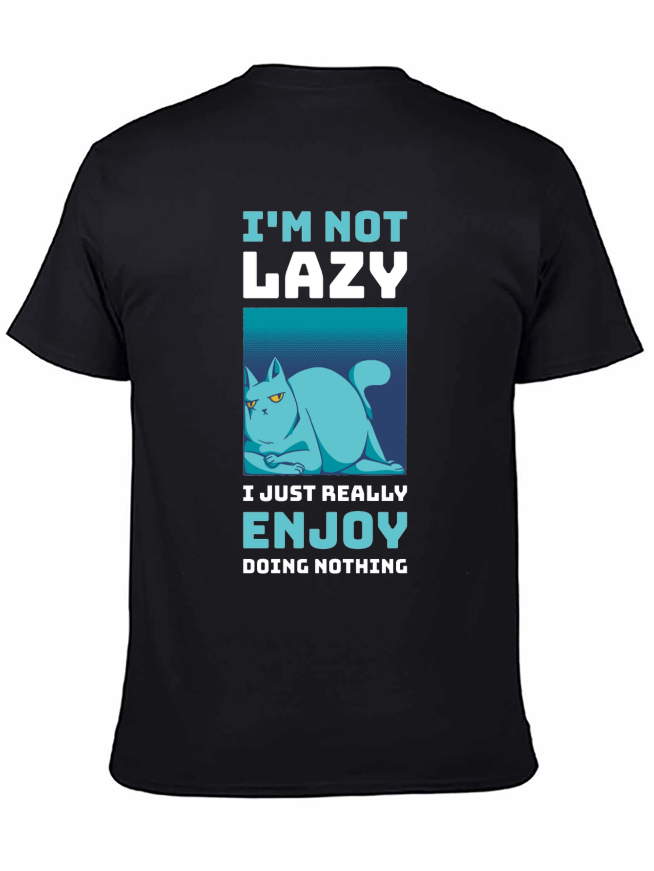Funny Lazy Cat Graphic T-Shirt