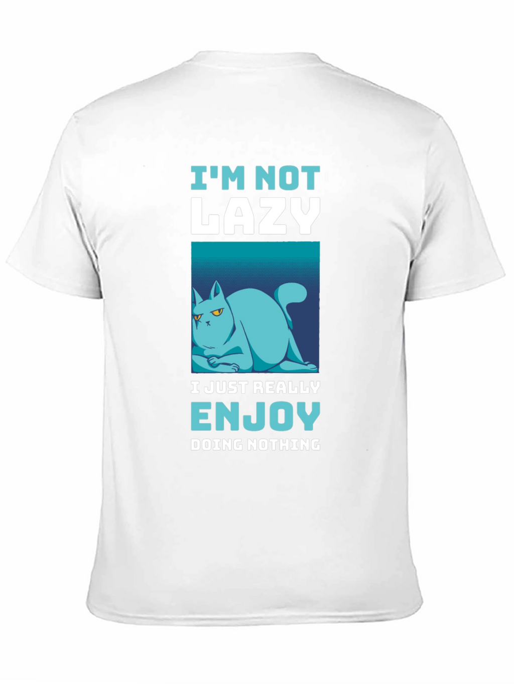 Funny Lazy Cat Graphic T-Shirt
