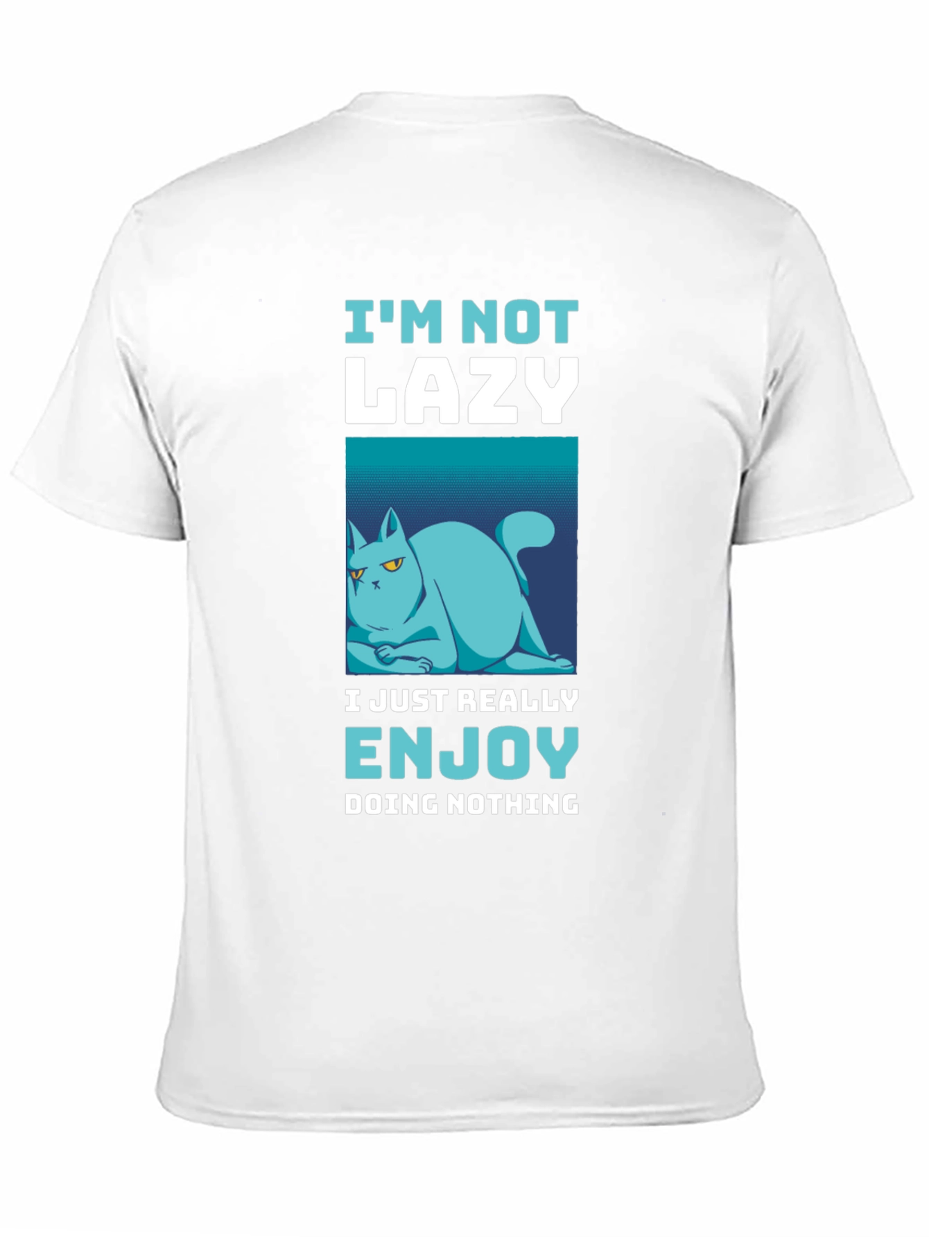 Funny Lazy Cat Graphic T-Shirt