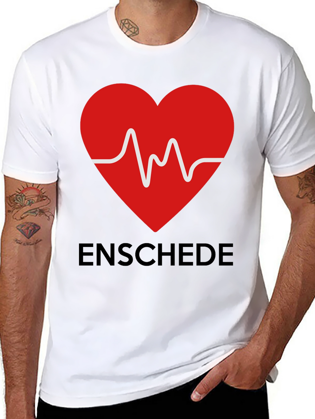 Enschede Heartbeat Graphic Tee - Soft Cotton Blend