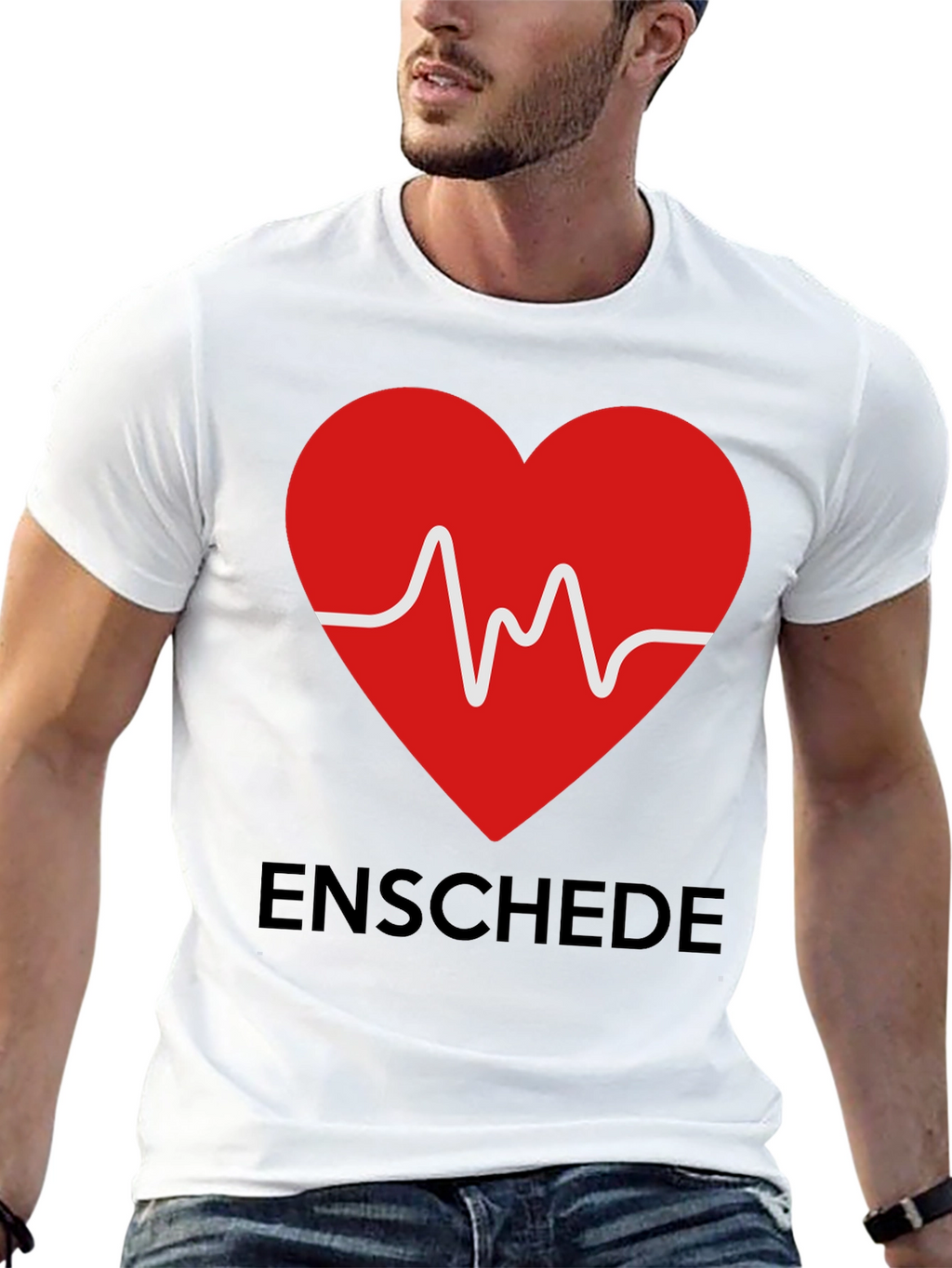 Enschede Heartbeat Graphic Tee - Soft Cotton Blend