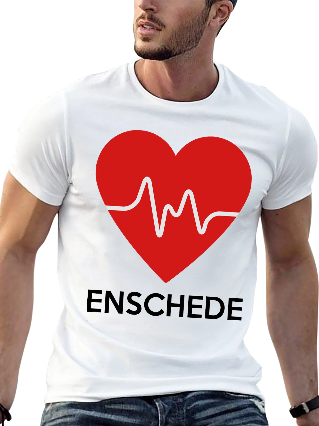 Enschede Heartbeat Graphic Tee - Soft Cotton Blend