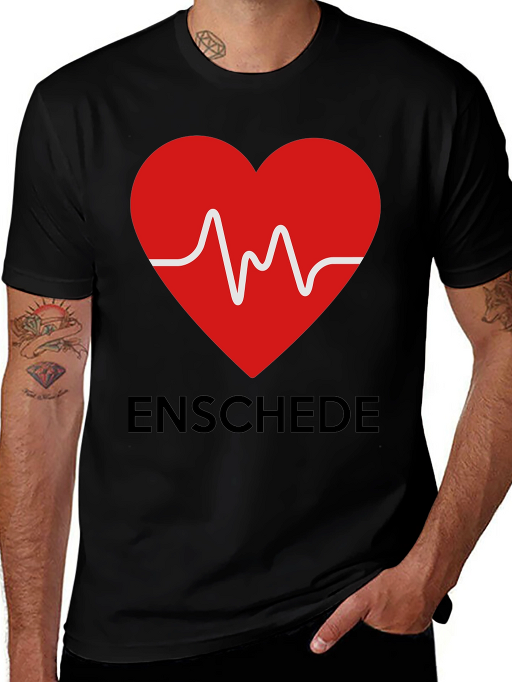 Enschede Heartbeat Graphic Tee - Soft Cotton Blend