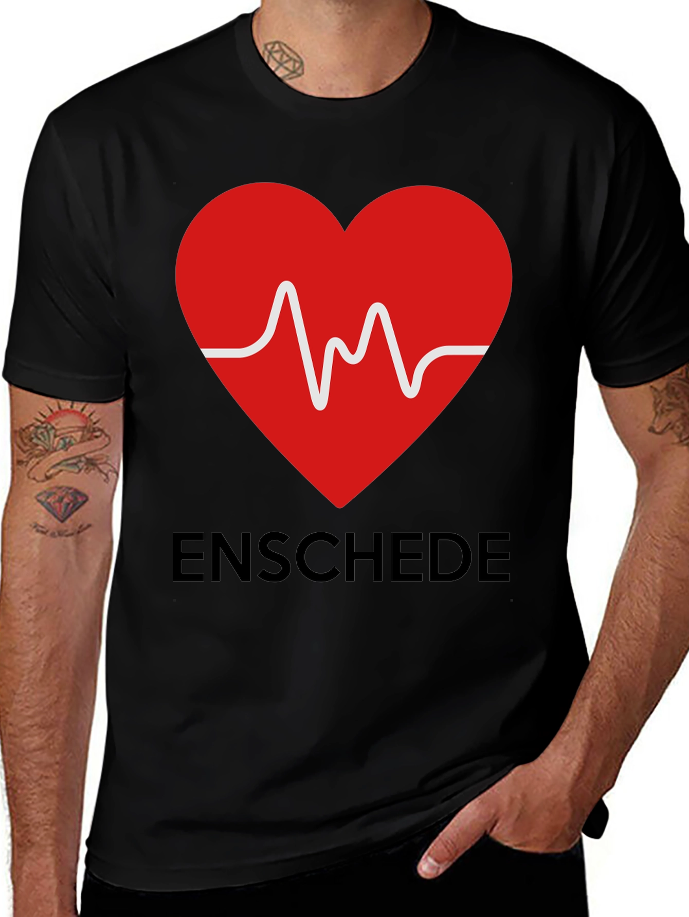 Enschede Heartbeat Graphic Tee - Soft Cotton Blend