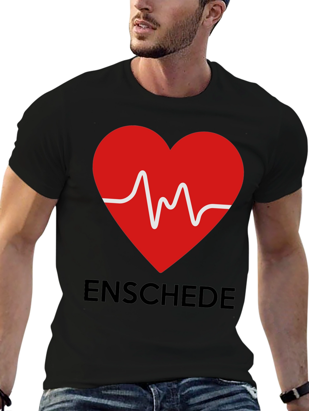 Enschede Heartbeat Graphic Tee - Soft Cotton Blend