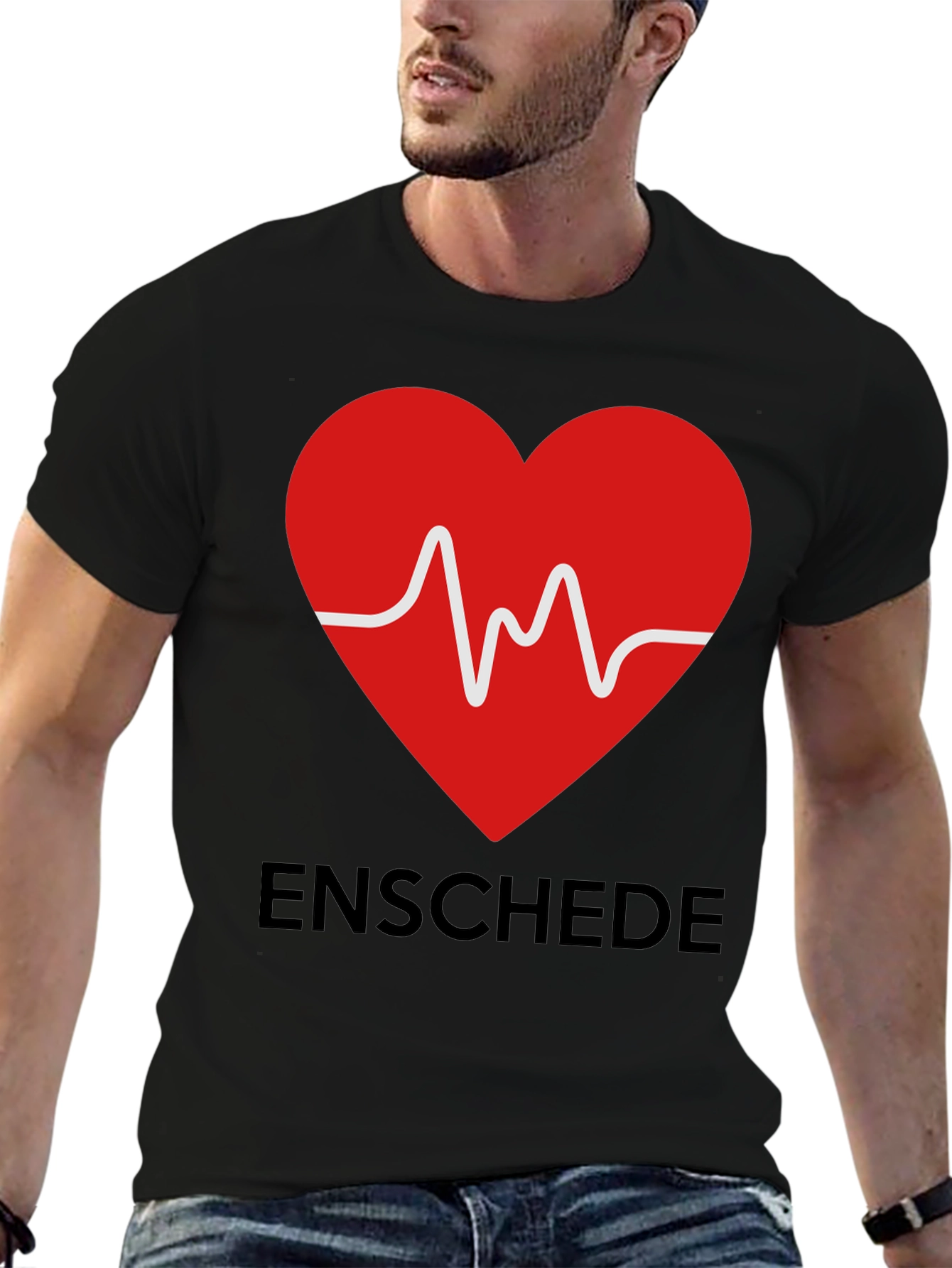 Enschede Heartbeat Graphic Tee - Soft Cotton Blend