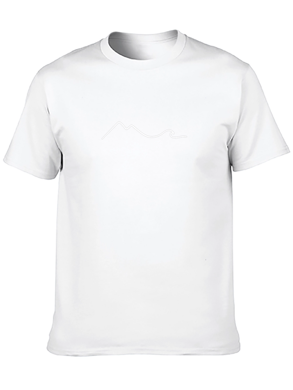 Minimalist Mountain Wave T-Shirt - Black