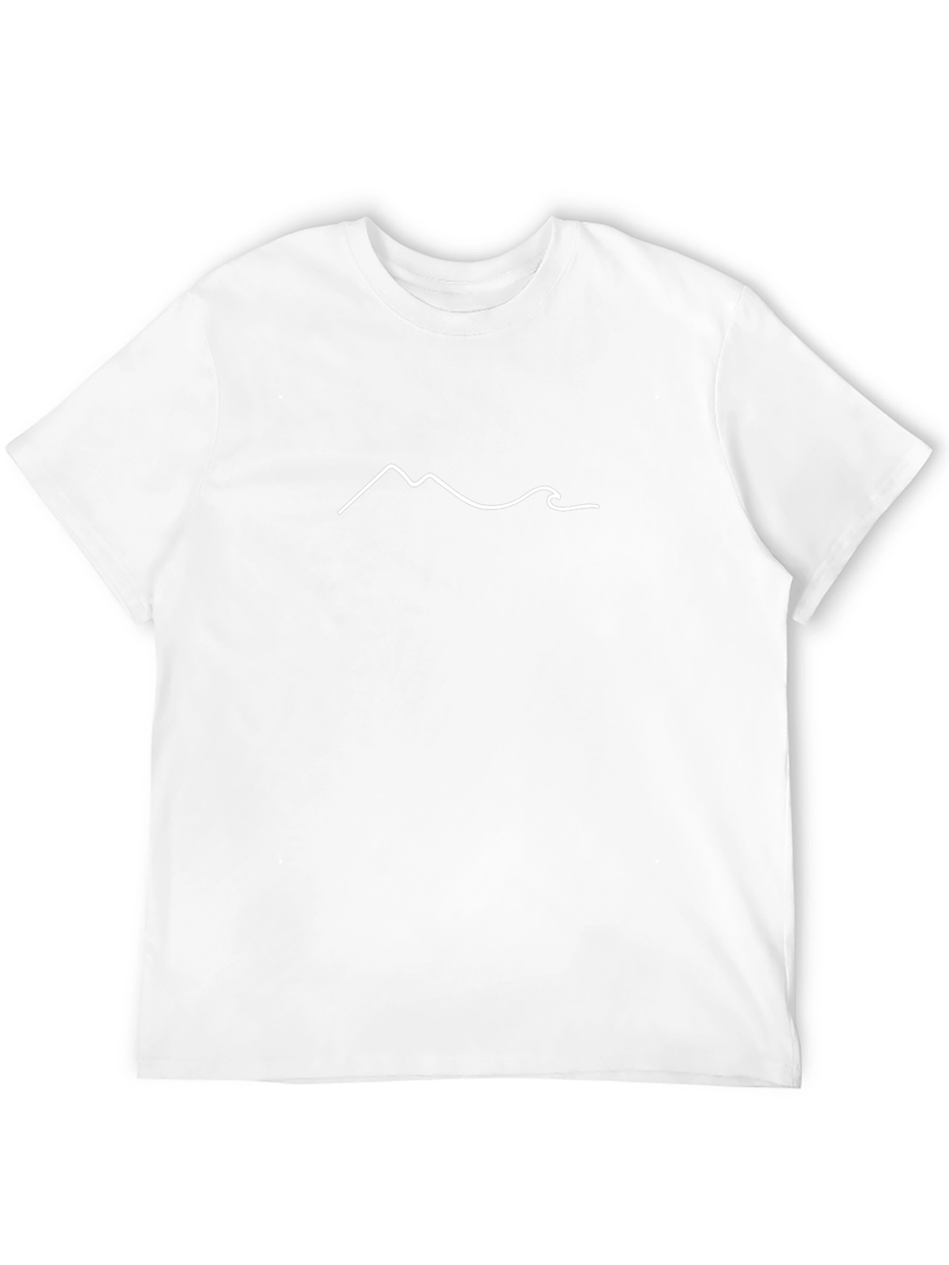 Minimalist Mountain Wave T-Shirt - Black